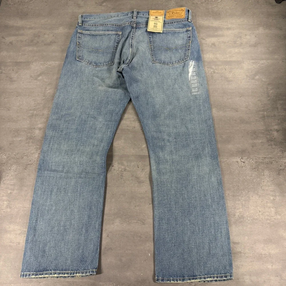 Polo Ralph Lauren RL Jeans Mens 34x30 Hampton Straight Leg Blue Denim NEW $125